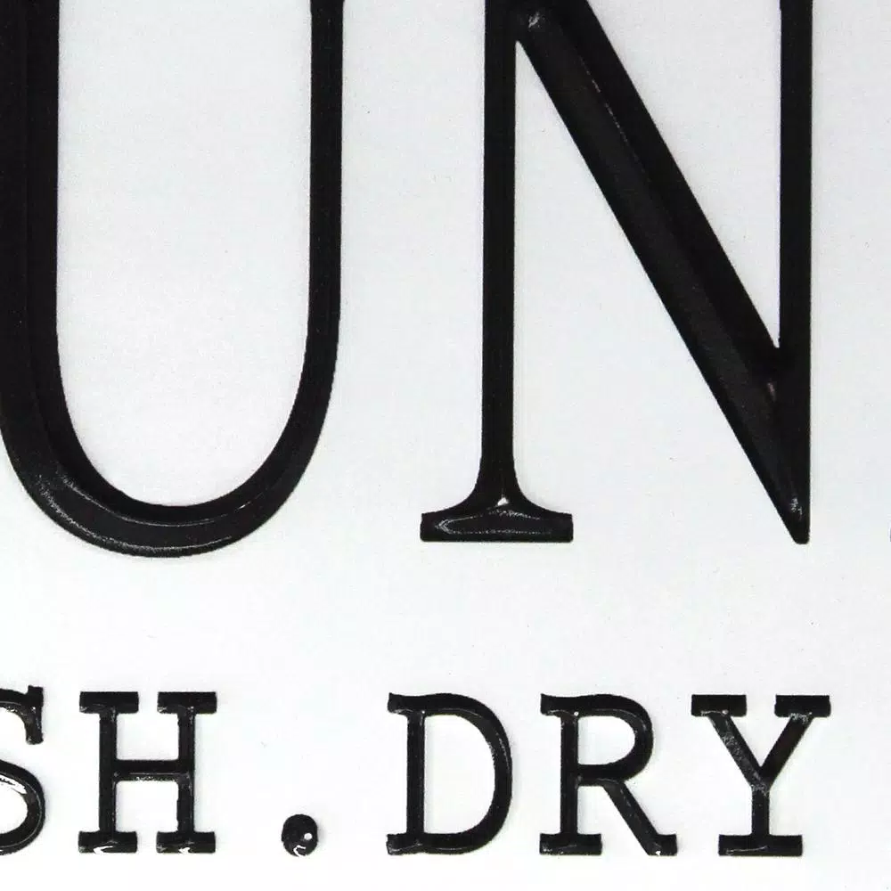 Stratton Home Decor Metal Laundry Wall Art - Farmhouse Style Words & Quotes Decor