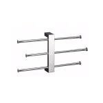 Nameeks Gedy Bridge Wall Mounted Polished Chrome Towel Rack with 3 Adjustable Sliding Bars thumbnail 6