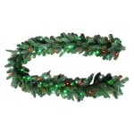 Home Accents Holiday 9 ft. Royal Grand Spruce Pre-lit LED Artificial Christmas Garland with Multi-Color Micro Lights thumbnail 1