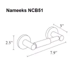 Nameeks General Hotel Contemporary Toilet Paper Holder - Black Zinc Alloy thumbnail 2