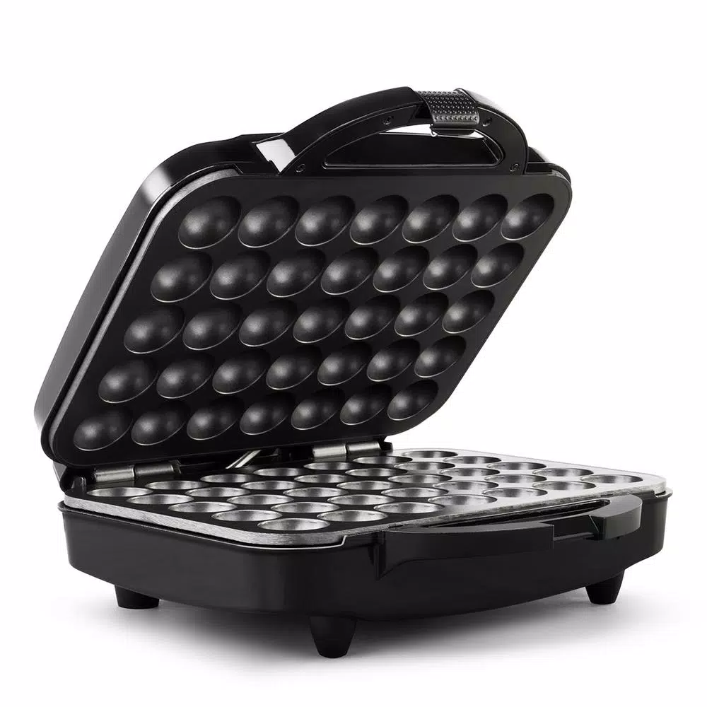 HOLSTEIN HOUSEWARES 1200W 35-Piece Black Cake Pop Maker, Dessert Specialty Appliance