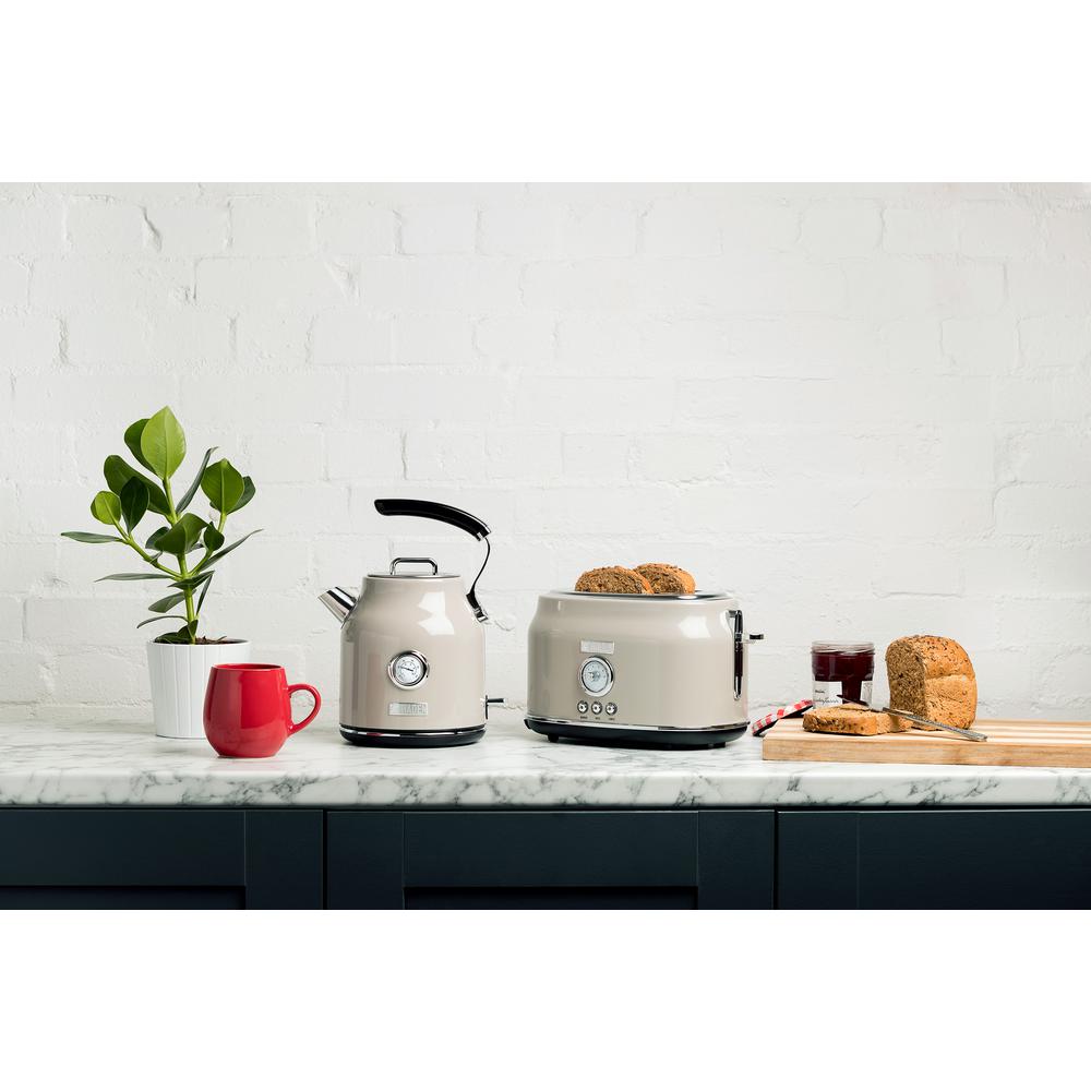 Haden Dorset 1.7L Electric Kettle, 7-Cup Stainless Steel with Auto Shut-Off, Putty Beige