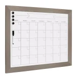 DesignOvation Beatrice Monthly Dry Erase Calendar Memo Board with Woodgrain Frame thumbnail 2