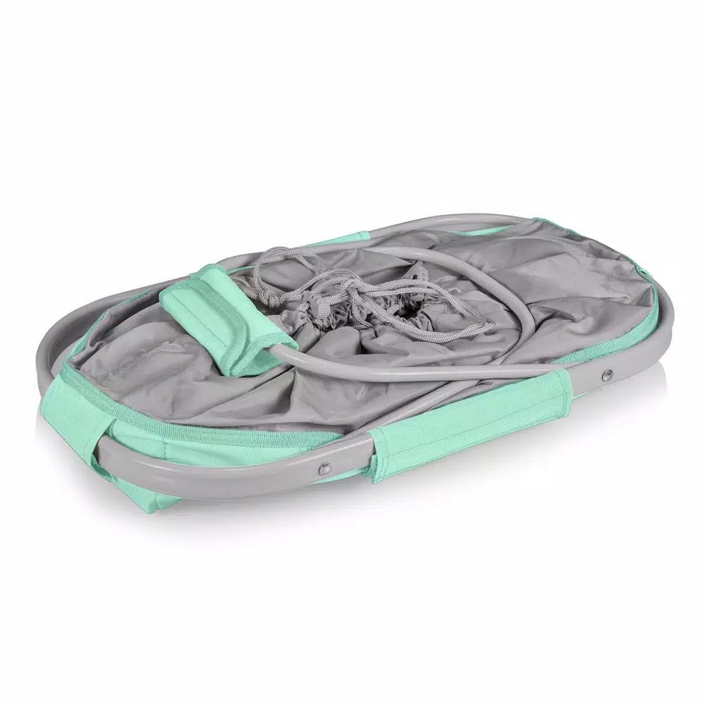 Picnic Time Metro Basket 9 Qt. Teal Collapsible Insulated Tote Cooler
