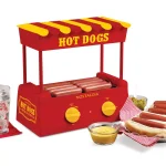 Nostalgia Red 8-Hot Dog Roller and 6-Bun Warmer Countertop Specialty Grill thumbnail 1