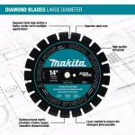 Makita 14 in. 61cc Gas Power Cutter with Bonus Diamond Blade - EK6101 thumbnail 3