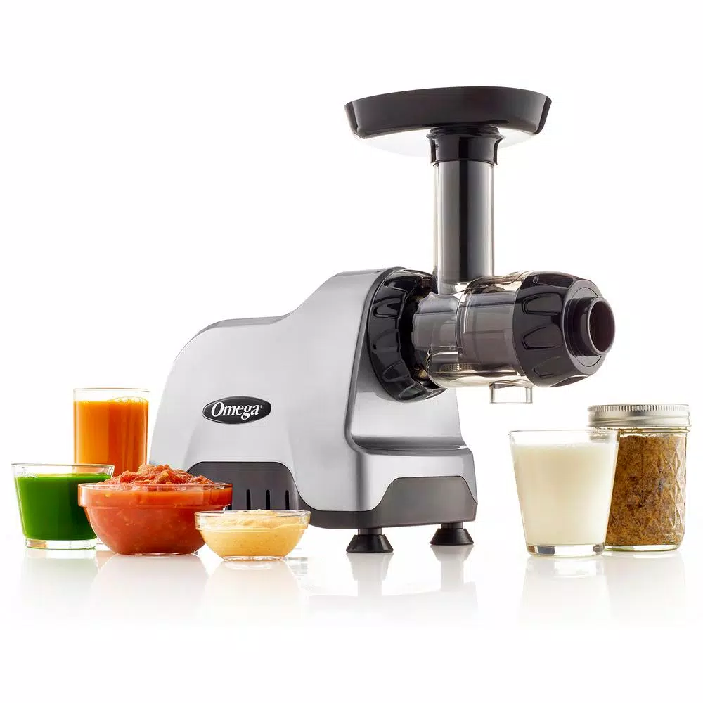 Omega CNC80S Compact Slow Masticating Juicer and Nutrition System, Silver