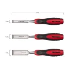 TEKTON 3-Piece Wood Chisel Set with High-Carbon Steel Beveled Blades thumbnail 11