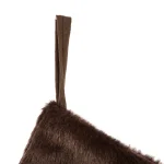 Glitzhome 20 in. Christmas Stocking with Faux Fur Cuff in Natural Brown and White thumbnail 2