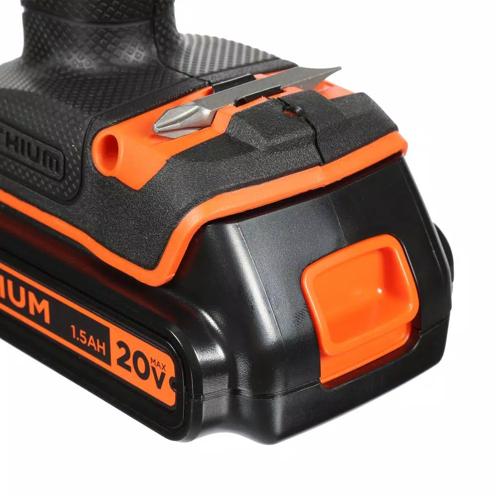 BLACK+DECKER 20V MAX Cordless Drill/Driver with Autosense Technology, 1.5 Ah Battery and Charger