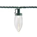 Home Accents Holiday 100-Light LED C9 Warm White Smooth Bulb String Lights, 65 ft, Green Wire thumbnail 3