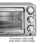 Hamilton Beach 1100-Watt 4-Slice Stainless Steel Countertop Toaster Oven thumbnail 5