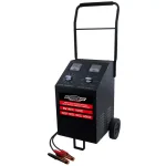 SPEEDWAY 100 Amp Rolling Battery Charger with Voltmeter and Ammeter Gauges thumbnail 1