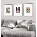 Kate and Laurel Adlynn Silver Picture Frame Set, Set of 3, Fits 8x10 in. with Mat or 16x20 in. without Mat thumbnail 6