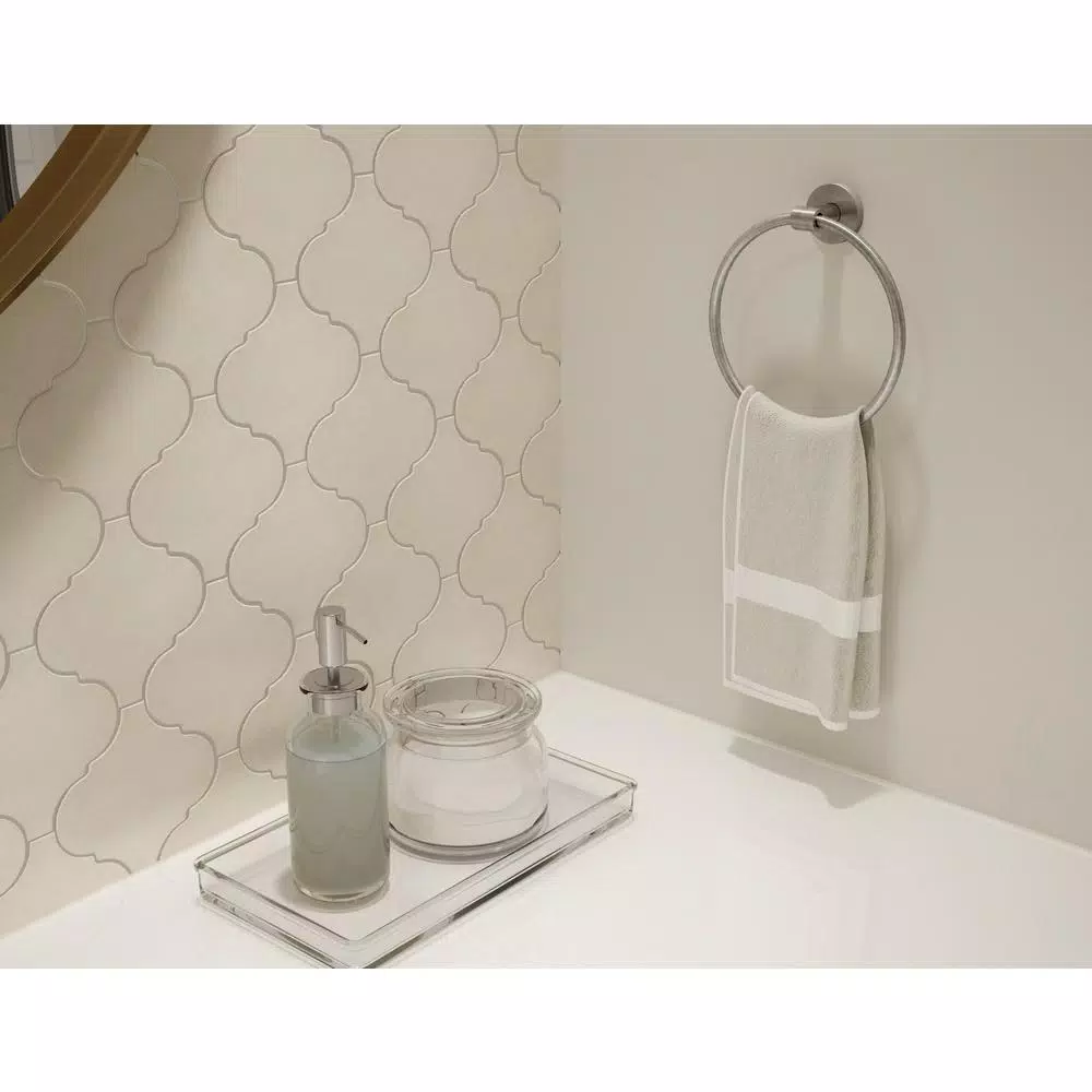 Symmons Identity Wall-Mounted Towel Ring, Satin Nickel