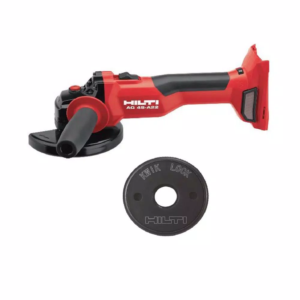 Hilti AG 4S-A22 22V Cordless Brushless 5 in. Angle Grinder with Kwik Lock (Tool Only)
