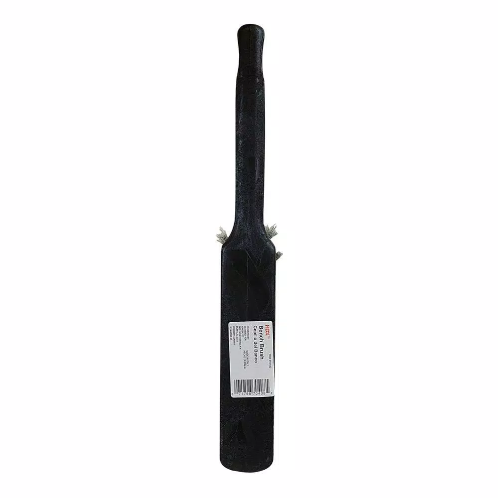 HDX 9 in. Bench Brush with 14 in. Polypropylene Handle for Commercial Kitchens