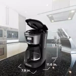 BLACK+DECKER 12-Cup Programmable Drip Coffee Maker with QuickTouch Panel and Evenstream Showerhead, Black thumbnail 9