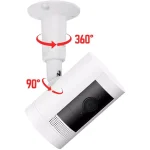 Wasserstein Adjustable Metal Wall and Ceiling Mount for Ring Stick Up Cam Battery and Wired thumbnail 4