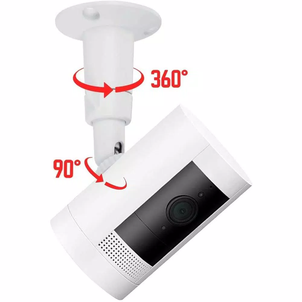 Wasserstein Adjustable Metal Wall and Ceiling Mount for Ring Stick Up Cam Battery and Wired