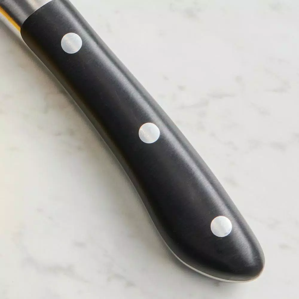 Tramontina 4-Piece 5 in. High Carbon Stainless Steel Serrated Steak Knife Set with Black Polycarbonate Handles