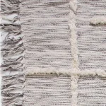 LR Resources Linework 50 in. x 60 in. Gray and Natural Abstract Tufted Cotton Throw Blanket thumbnail 3