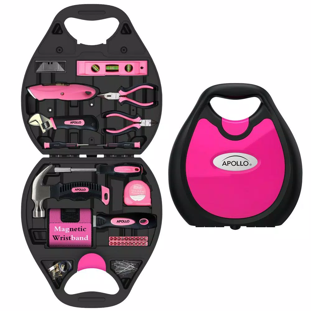 Apollo Tools 72-Piece Household Tool Kit with Designer Storage Case