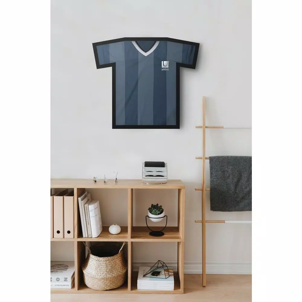 Umbra Sports Shirt Jersey Display Frame - Black T-Frame for Hockey, Baseball, Football & Rugby Jerseys