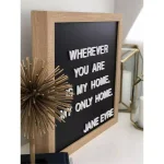 Petal Lane Home Letterlove Magnetic Memo Board with 150 White Letters and Rustic Brown Frame thumbnail 2
