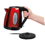 Hamilton Beach 7-Cup Stainless Steel Electric Kettle, 1.7L Rapid Boil Water Boiler, Red thumbnail 3