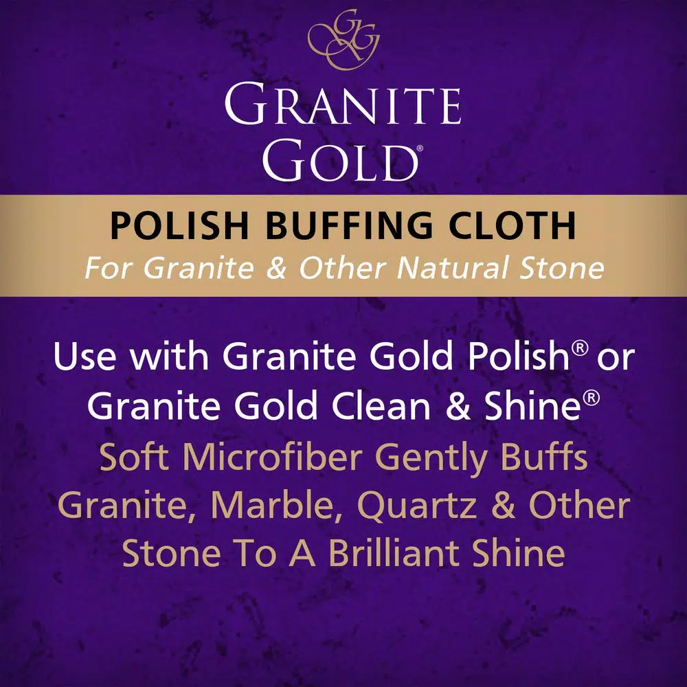 Granite Gold Polish Buffing Cloths, 12 x 12 in., Purple (3-Pack)