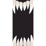 My Door Decor 36 in. x 80 in. Scary Teeth Halloween Front Door Mural Banner thumbnail 1