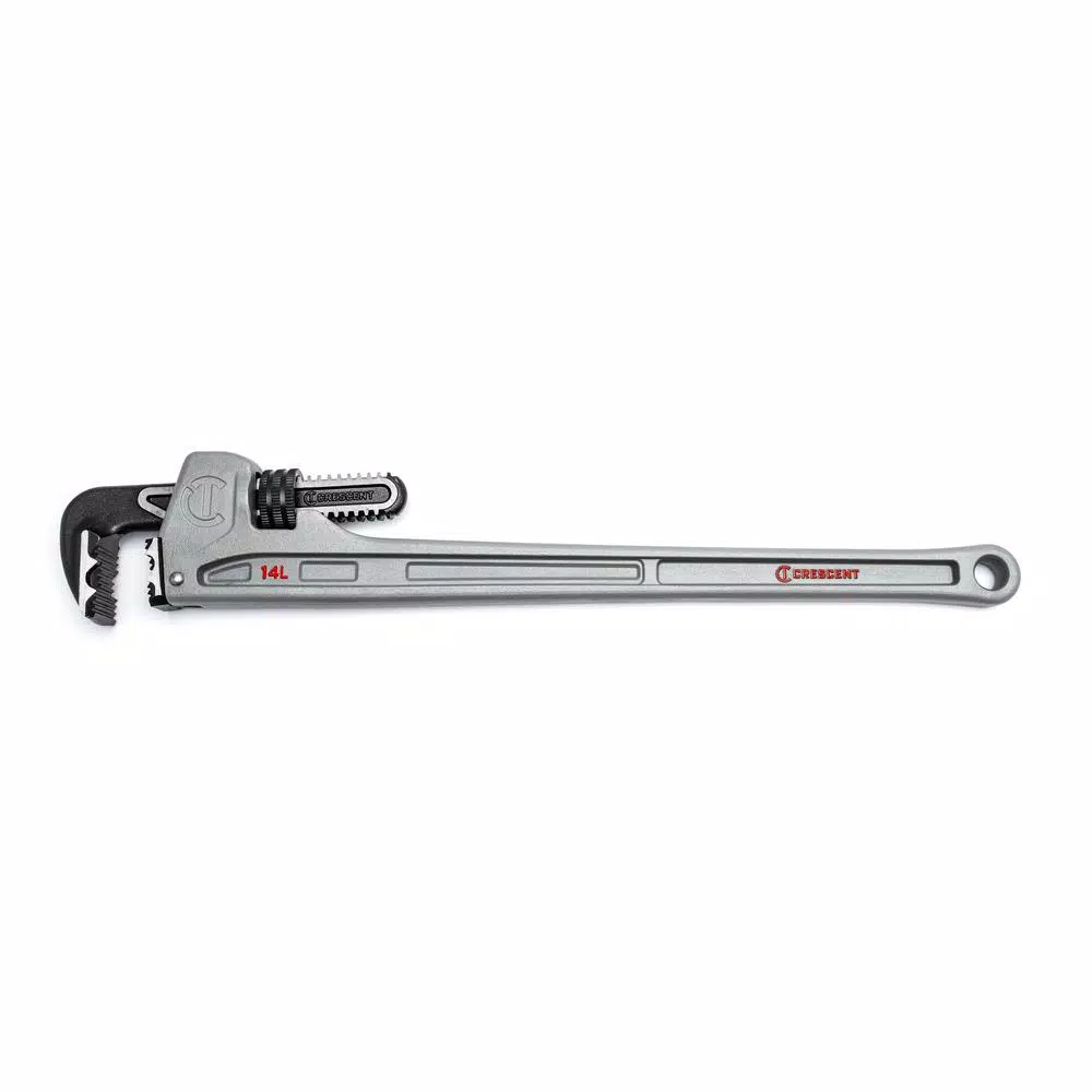 Crescent 14 in. Aluminum Long Handle Pipe Wrench with K-9 Jaw Teeth
