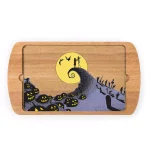 TOSCANA Jack and Sally Billboard 17 in. Glass Top Serving Tray & Rubberwood Cutting Board thumbnail 1