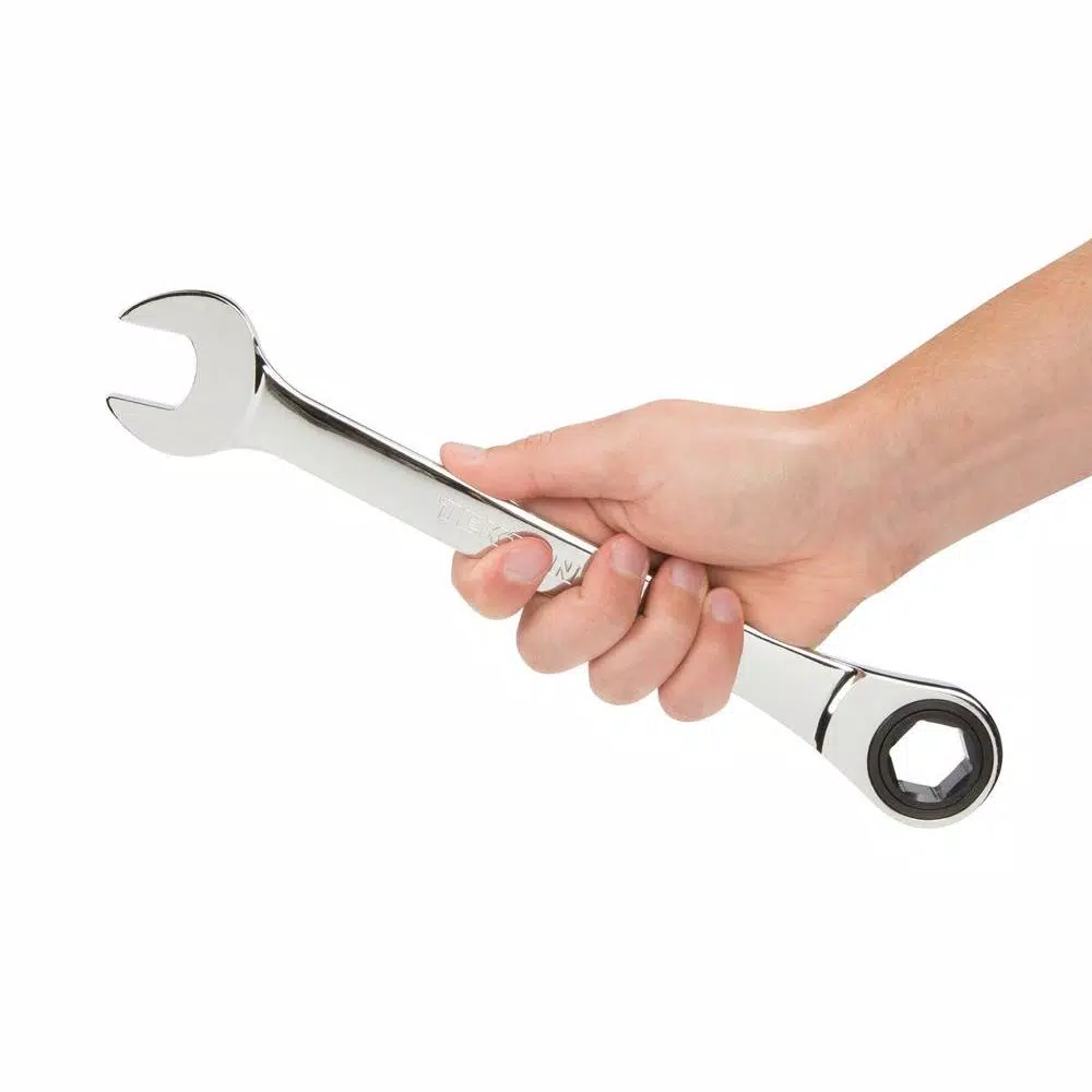 TEKTON 23 mm Ratcheting Combination Wrench, 6-Point Box End, 72-Tooth Gear
