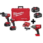 Milwaukee M18 FUEL 3-Tool Combo Kit: Hammer Drill, Impact Driver & High Torque Impact Wrench thumbnail 1