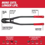 Milwaukee 2-Piece Bolt Cutter Set, 30 in. and 18 in. with Forged Steel Blades thumbnail 2