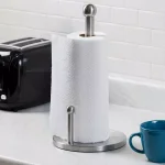 Honey-Can-Do Satin Finish Stainless Steel Paper Towel Holder - Freestanding Countertop Design thumbnail 1
