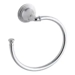 KOHLER Devonshire 3-Piece Bathroom Hardware Set - Towel Bar, Ring, and Toilet Paper Holder in Polished Chrome thumbnail 5