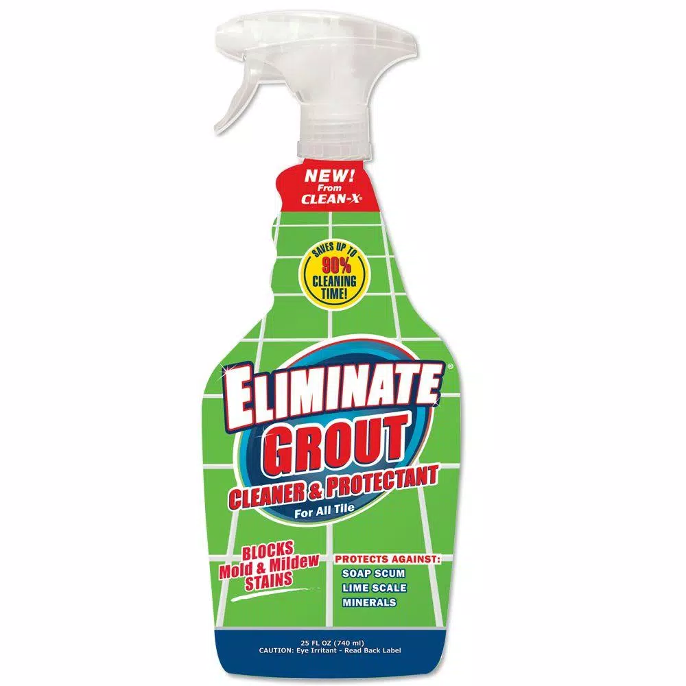 Clean-X Eliminate Grout Cleaner and Sealer, 25 oz. - Bleach-Free Tile & Grout Cleaner
