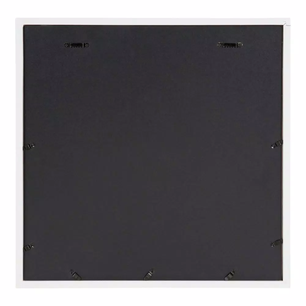 DesignOvation Gallery 17 x 17 in. White Wood Picture Frame, Matted to 4 x 6 in.