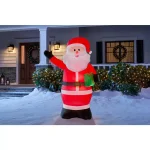 Home Accents Holiday 6.5 ft. Airblown Inflatable Santa with Present, LED Holiday Decoration thumbnail 2