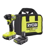 RYOBI ONE+ HP 18V Brushless 1/4 in. Compact Impact Driver Kit with (2) 1.5 Ah Batteries, Charger, and Bag thumbnail 1