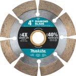 Makita 4 in. Segmented Rim Diamond Blade for Concrete, Brick, and Block thumbnail 1