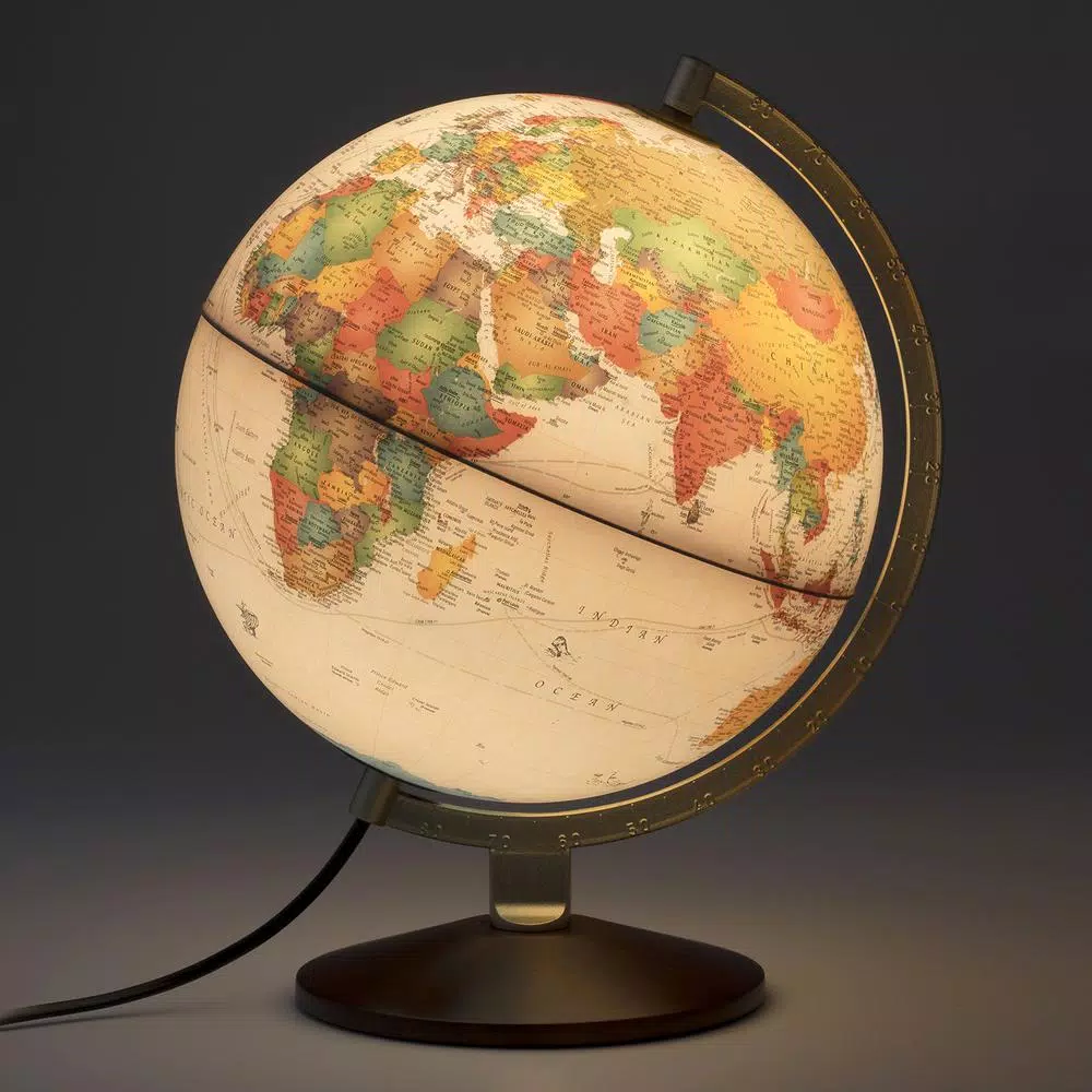 Waypoint Geographic Little Journey 10 in. Illuminated Desktop Globe with Real Wood Base