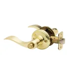 Copper Creek Colonial Waverlie Polished Brass Privacy Lever for Bedroom and Bathroom thumbnail 1