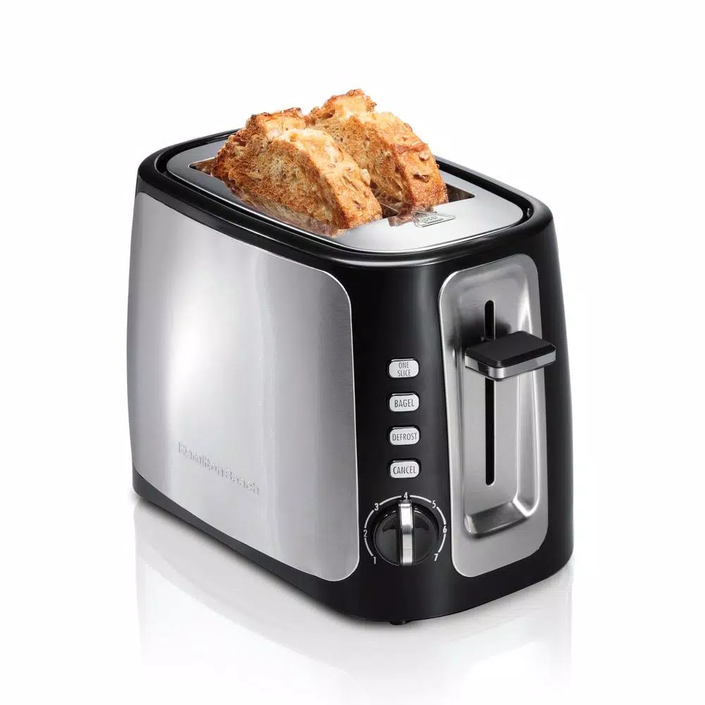 Hamilton Beach Sure-Toast 2-Slice Stainless Steel Wide Slot Toaster, 800W