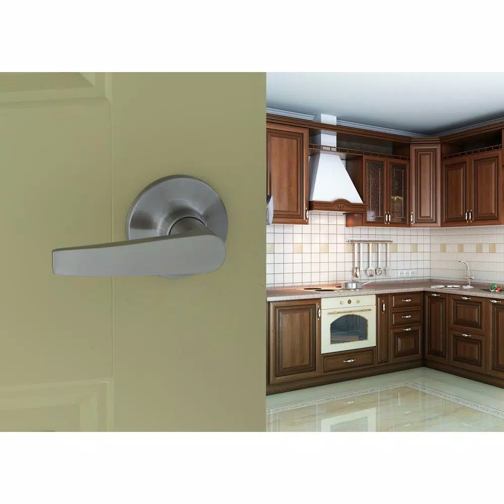 Copper Creek Satin Stainless Passage Door Lever, Residential Grade 3