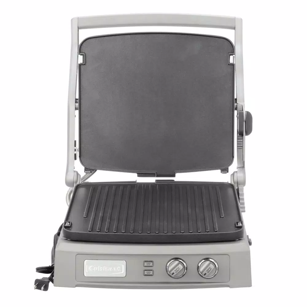 Cuisinart Deluxe Griddler 240 sq. in. Stainless Steel Indoor Grill with Dual-Zone Temperature Control