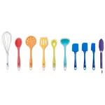 Ozeri 11-Piece All-In-One Silicone Kitchen Utensil Set with Utensil Holder, Multicolor thumbnail 8